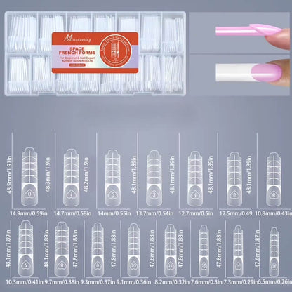 Nail Tip Poly Gel Form Extension Space French #3/6513-9 Beyond Beauty Page