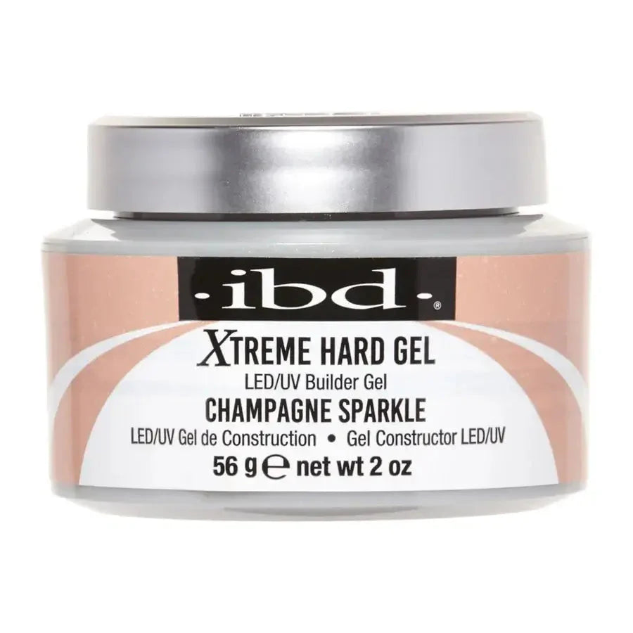 IBD Xtreme Hard Gel LED/UV Builder Gel - Champagne Sparkle 2oz #23624-18 ibd
