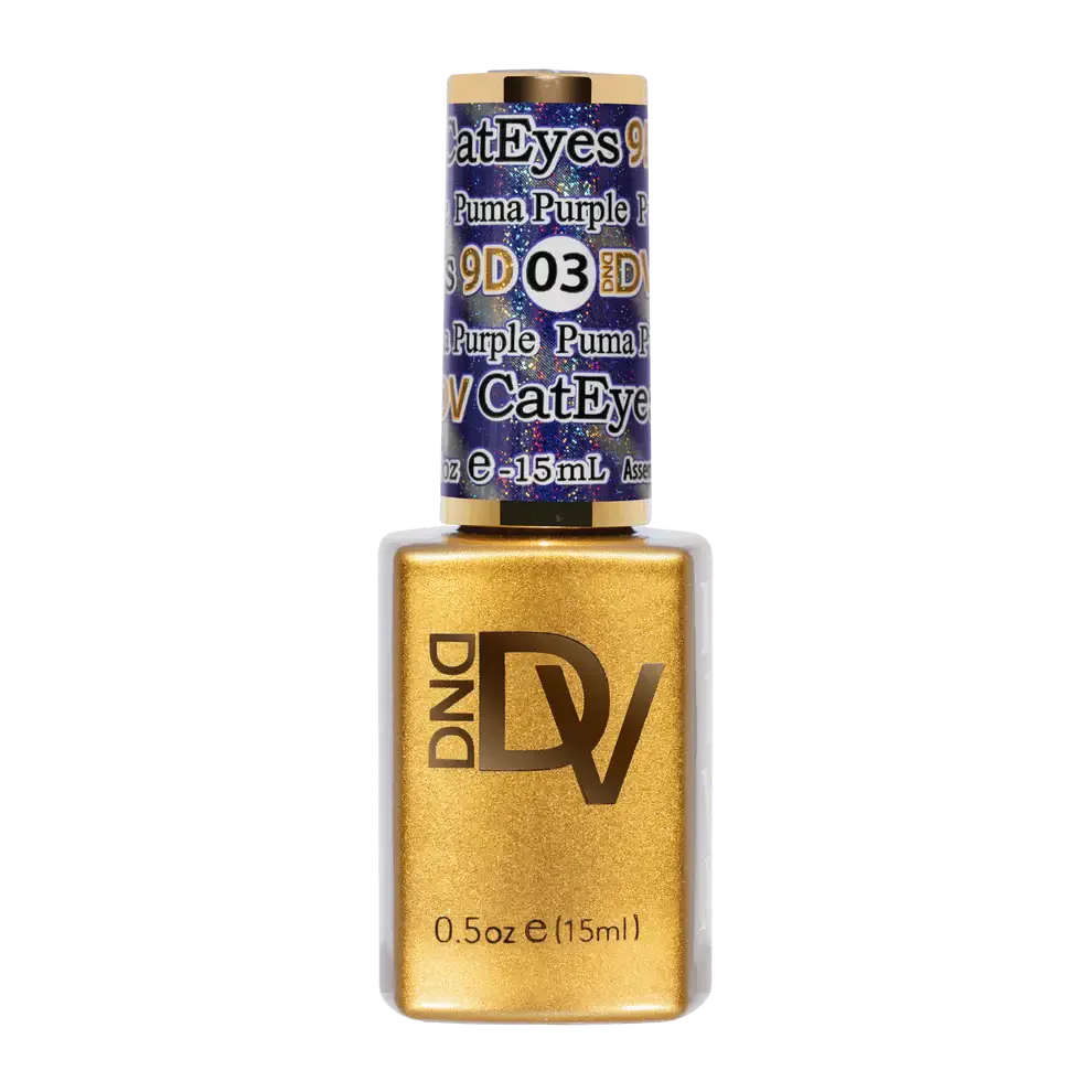 DND - Diva 9D Gelcolor Cat Eye Glassball #03 - Puma Purple DND