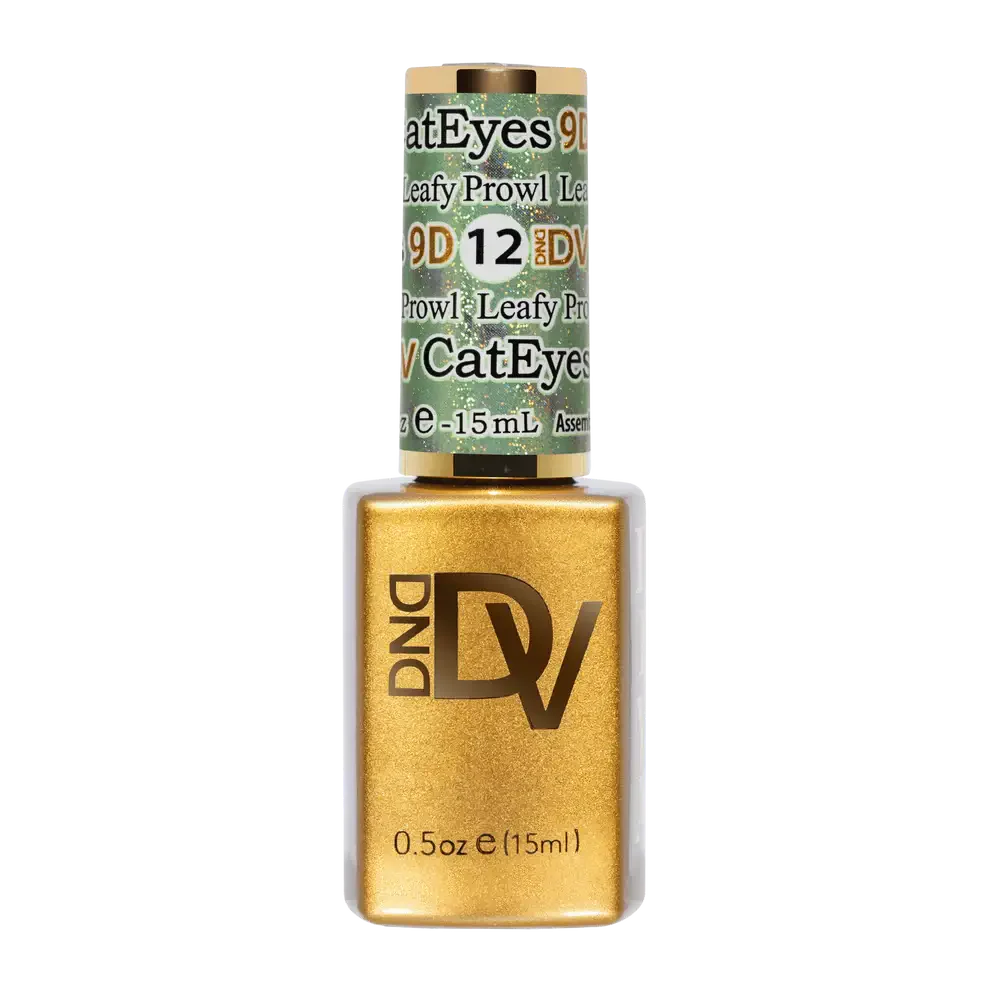 DND - Diva 9D Gelcolor Cat Eye Glassball #12 - Leafy Prowl DND