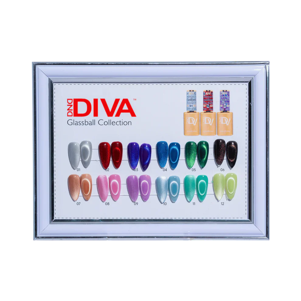 DIVA Framed Color Chart — 9D Cat Eye Glassball DND