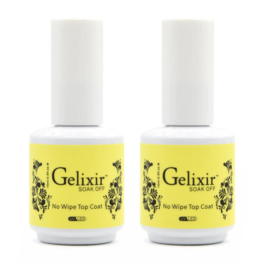 Gelixir Soak Off No Wipe Topcoat 0.5 oz Gelixir