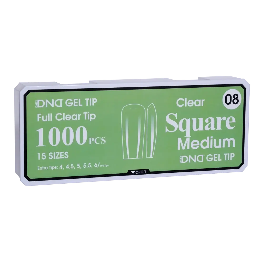 DND Soft Gel Tips - Square Medium #08