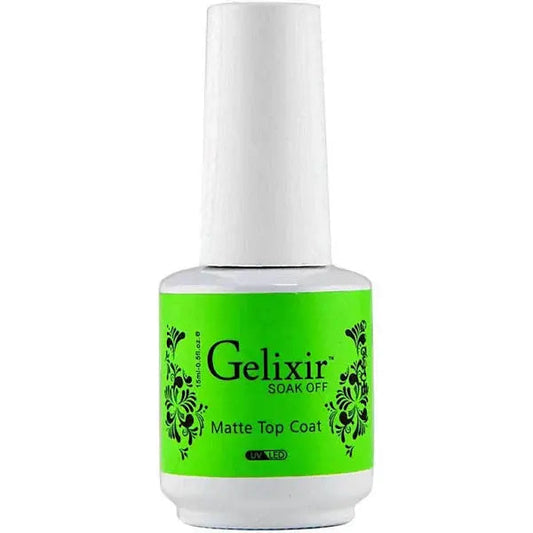 Gelixir Soak Off Matte Topcoat Gelixir
