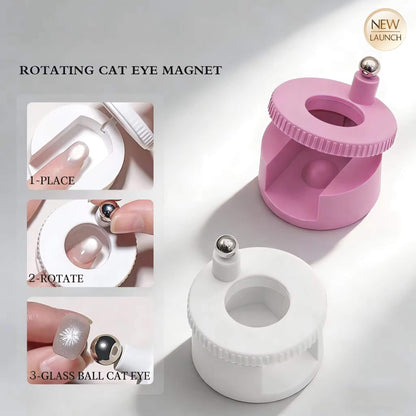 Nail Cat Eye Magnet 360° Rotating + Extra Round Ball #7450-6 Premier Nail Supply