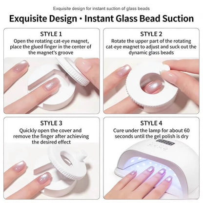 Nail Cat Eye Magnet 360° Rotating + Extra Round Ball #7450-6 Premier Nail Supply