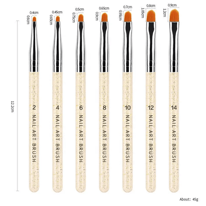 7pcs/Gel Nail Art Brush set Premier Nail Supply