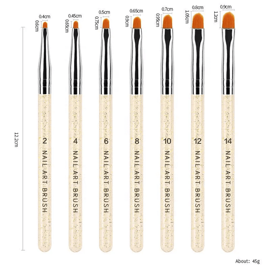 7pcs/Gel Nail Art Brush set Premier Nail Supply