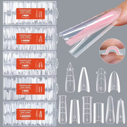 Nail Tip Extensions Arched Almond Dual Nail Forms 256pcs#5 /5341-12 Premier Nail Supply