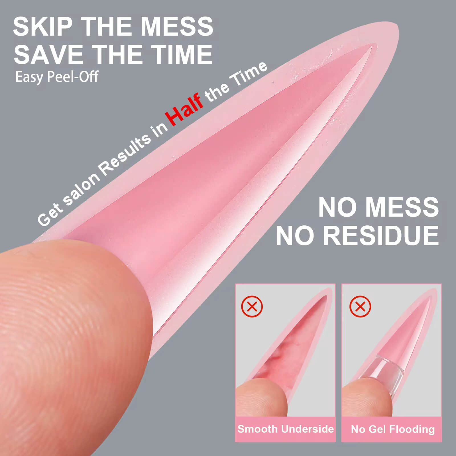 Nail Tip Extensions Arched Almond Dual Nail Forms 256pcs#5 /5341-12 Premier Nail Supply