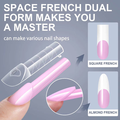 Nail Tip Poly Gel Form Extension Space French #3/6513-9 Beyond Beauty Page