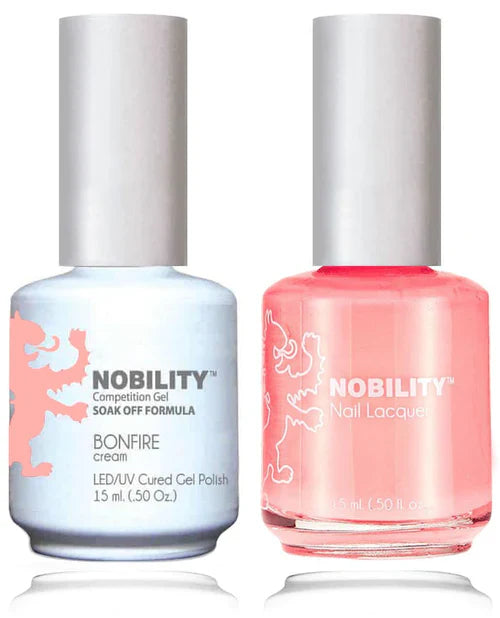 Lechat Nobility Gel Polish & Nail Lacquer - Bonfire 0.5 oz - #NBCS119 Nobility