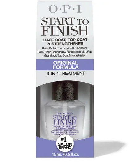 OPI Nail Lacquer - Start-To-Finish Base Coat, Topcoat & Strengthener 0.5 oz OPI