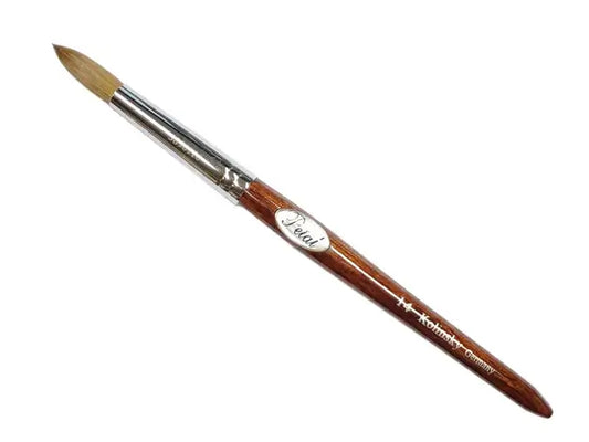 Petal acrylic nail brush kolinsky red wood size 14 #6298-32